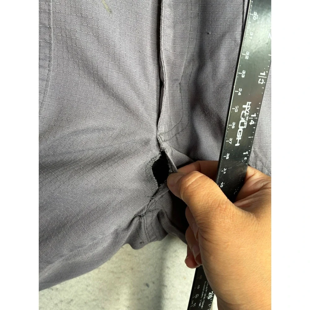 Carhartt Mens Grey Ripstop Cargo Work Pants Size Medium Elastic Waist Utility